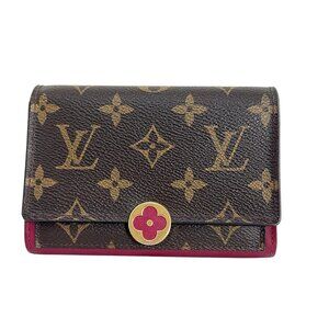 LOUIS VUITTON Portefeuille Flor Compact Fuchsia Monogram - 384-081825